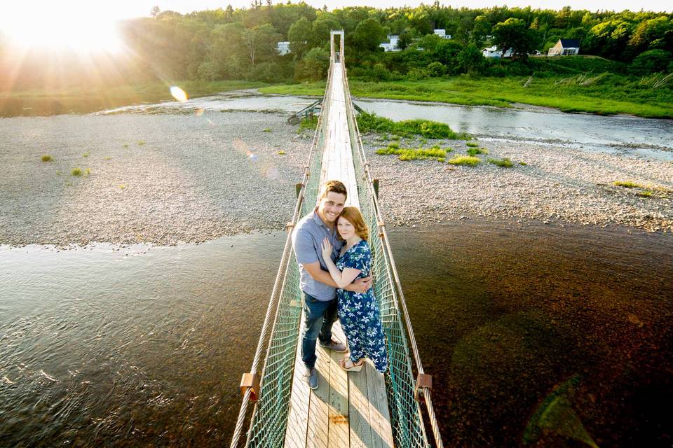 Footbridge embrace