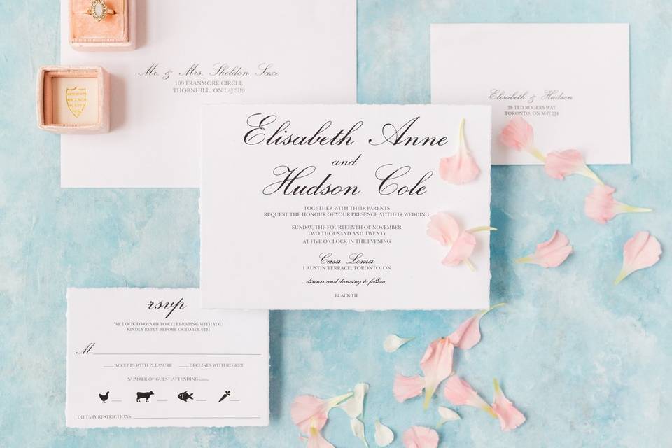 Hand Deckled Invitations