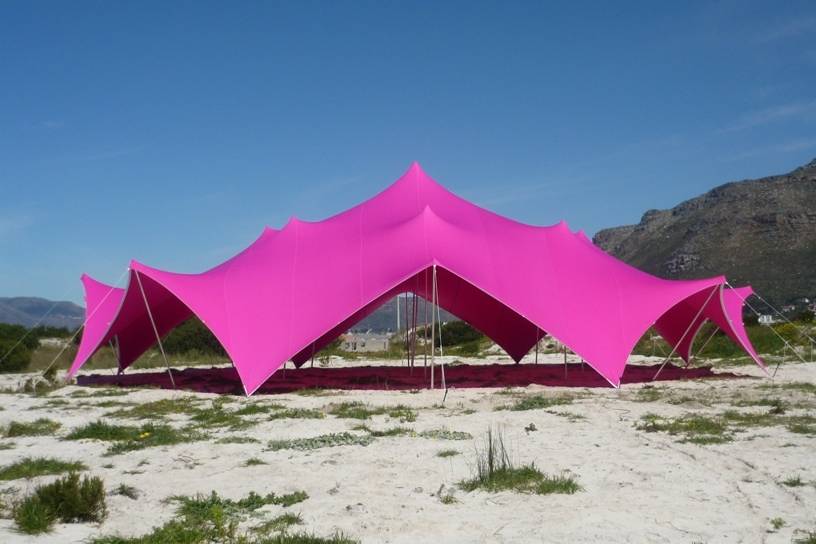 Stretch tent under lighting