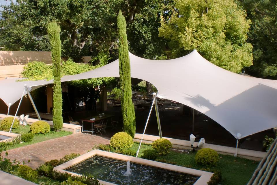 Wedding Tent, Around Trees