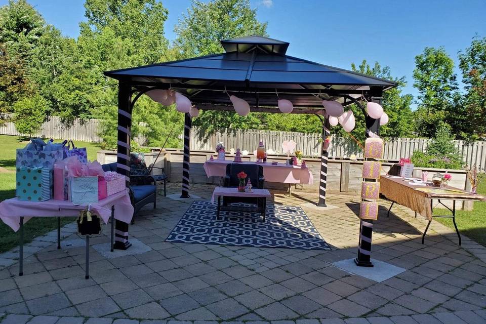 Baby shower set-up