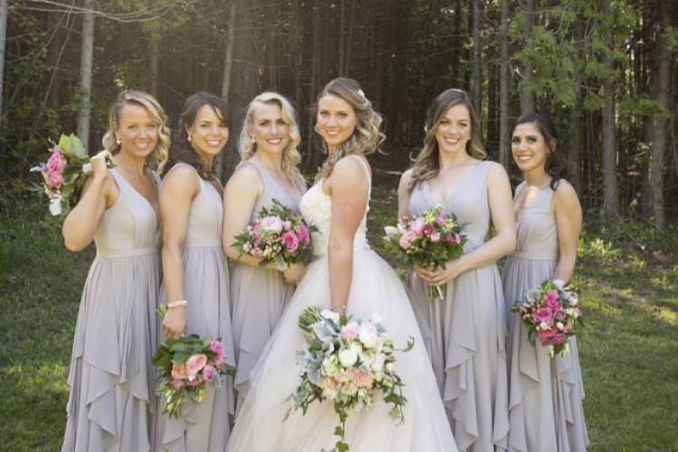 Bride and her girls