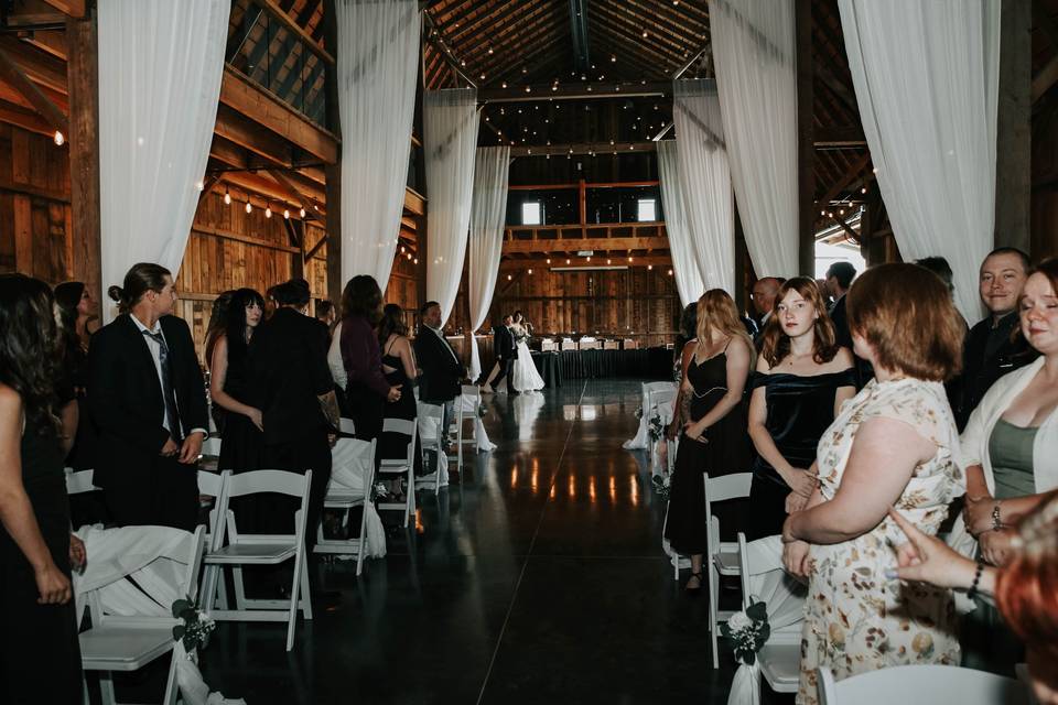 Countryside barn wedding