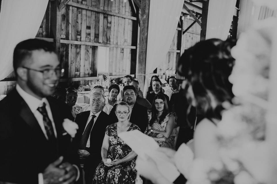 Countryside barn wedding