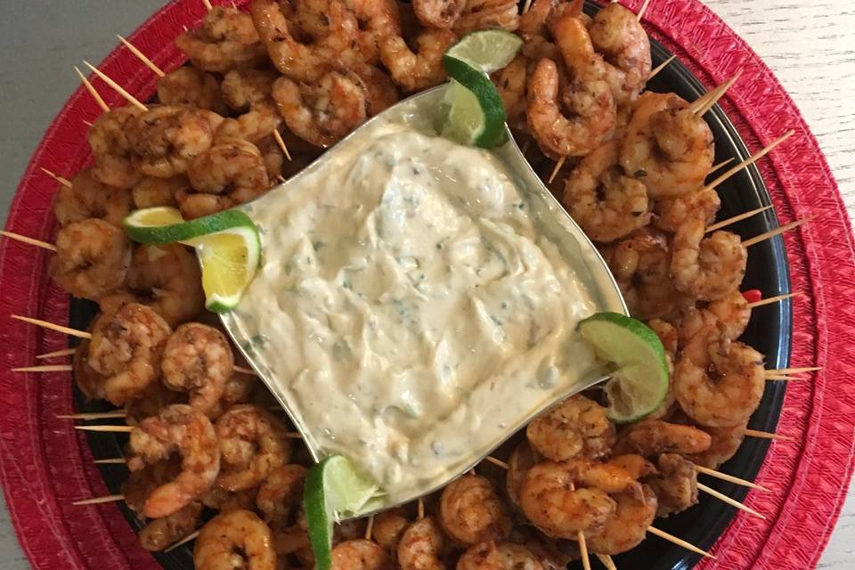 Cajun shrimp skewers