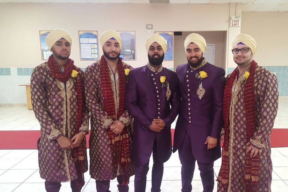 Groom and groomsmen