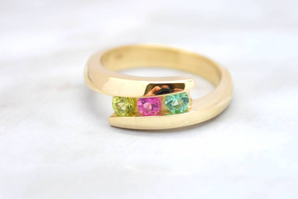 Custom birthstone ring