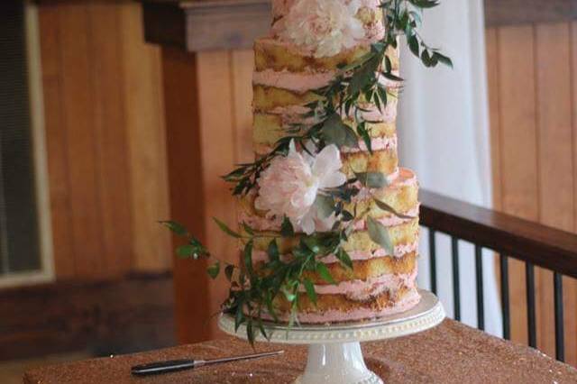 Naked wedding cake!