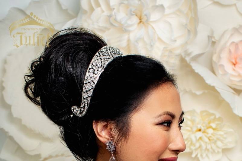 Meghan tiara with Estelle earrings