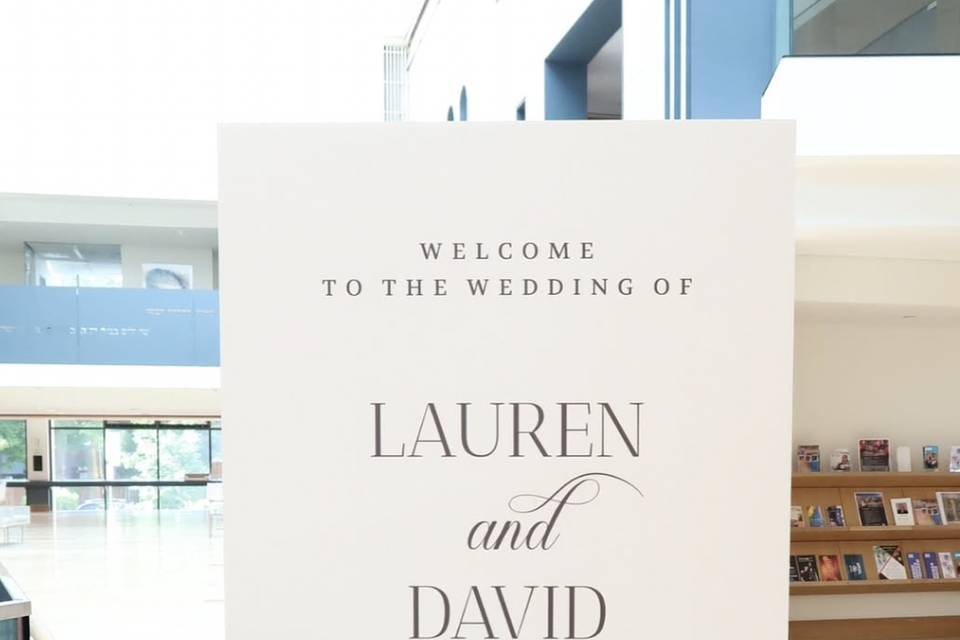 Welcome signage