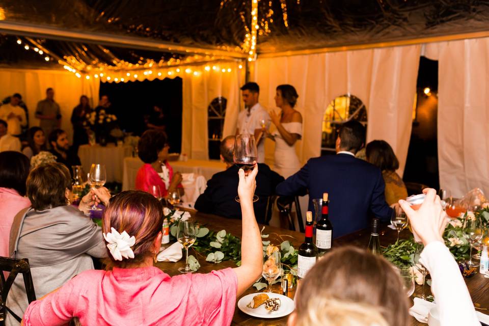 Tented reception