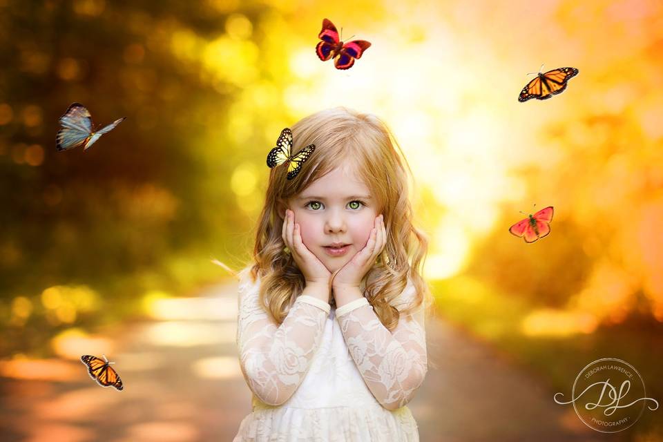 Butterfly flower girl