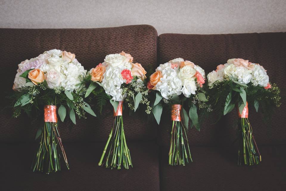 Bride and Bridesmaids