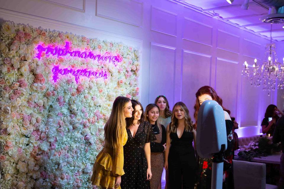 Posing at a bachelorette