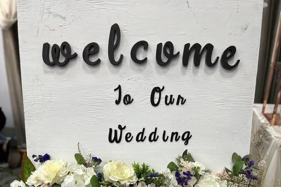 Welcome to our wedding sign