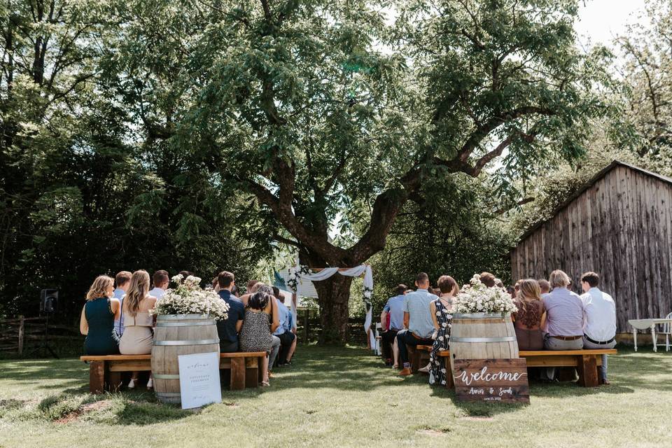 Outdoor ceremony site