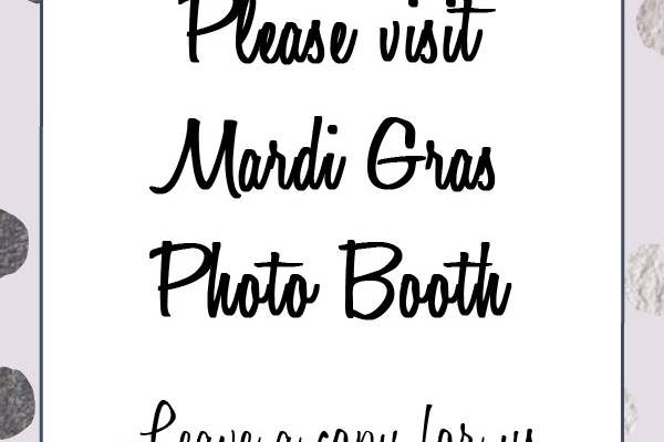 Mardi Gras Photo Booth