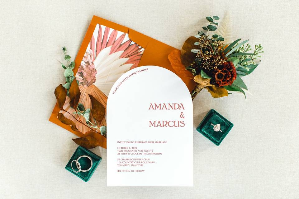 Rustic-colored invitation