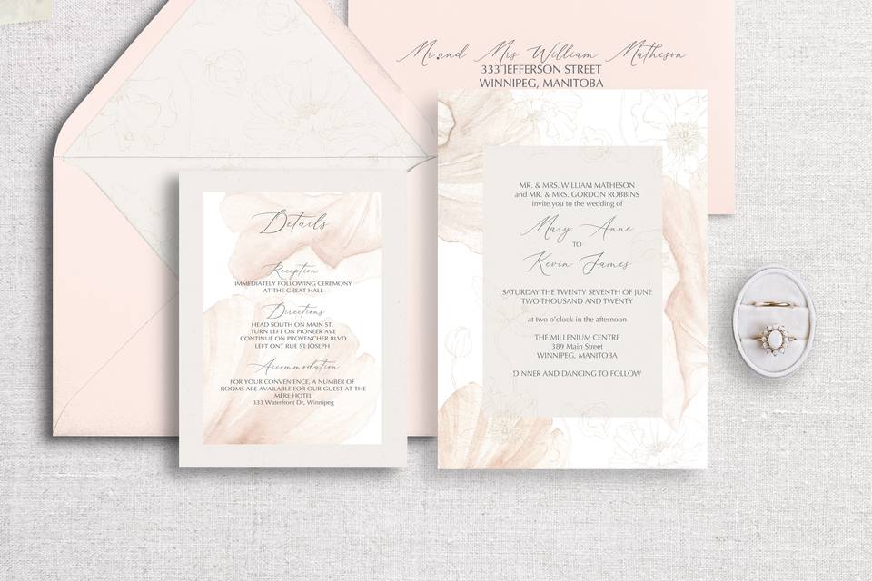 Athena Semi custom invitation