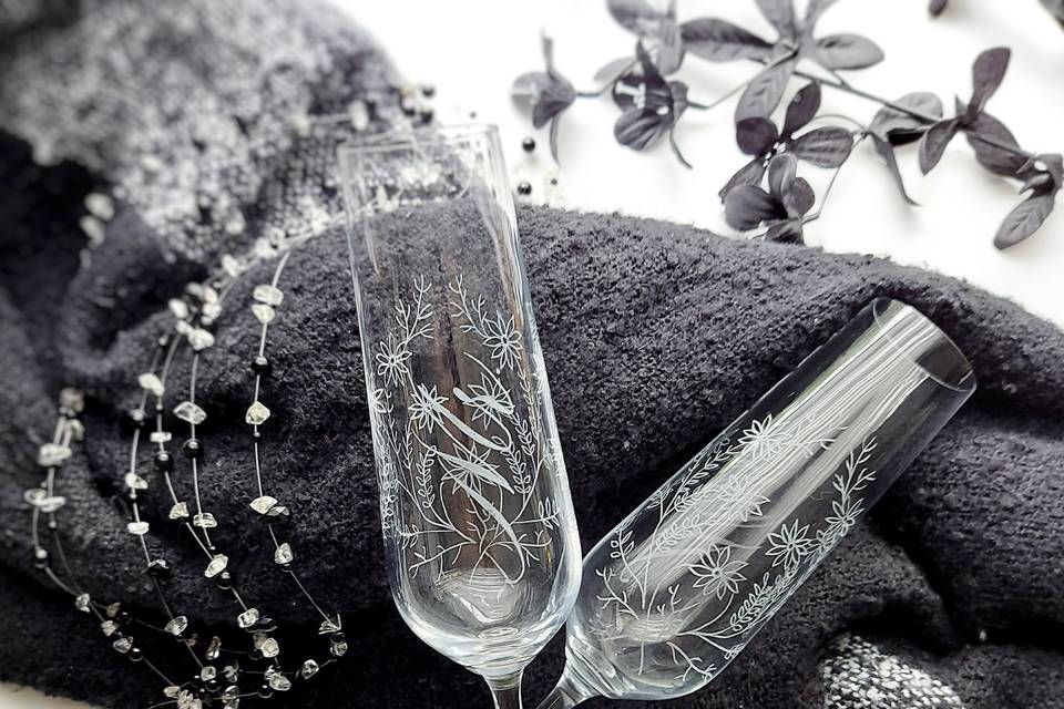 Champagne Glass Engraving