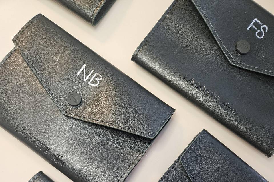 Foiled Leather Pouches