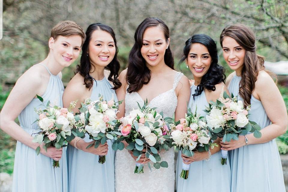 Brides and Bridesmaid Bouquets