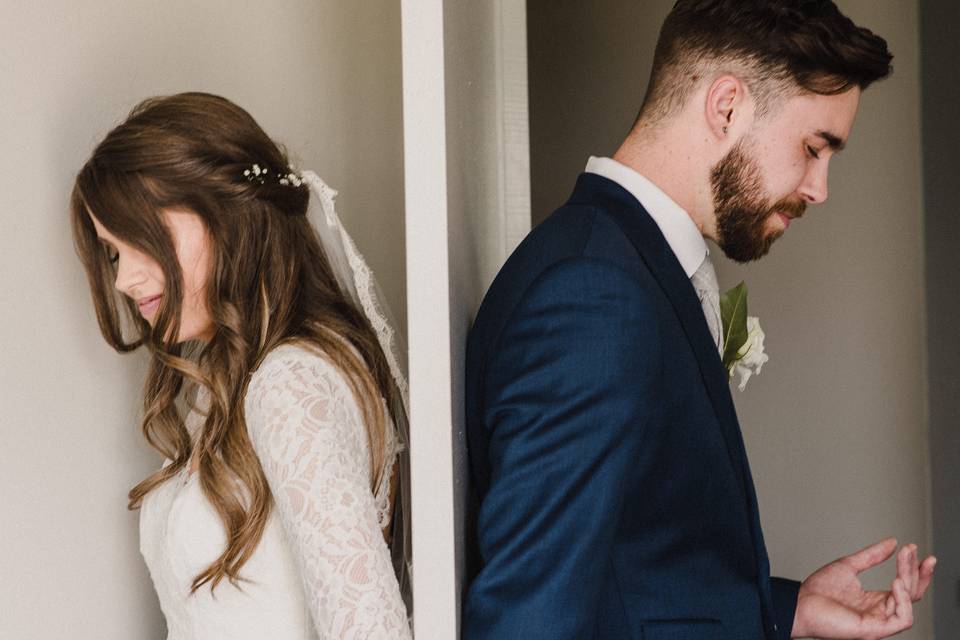 Praying before ceremony