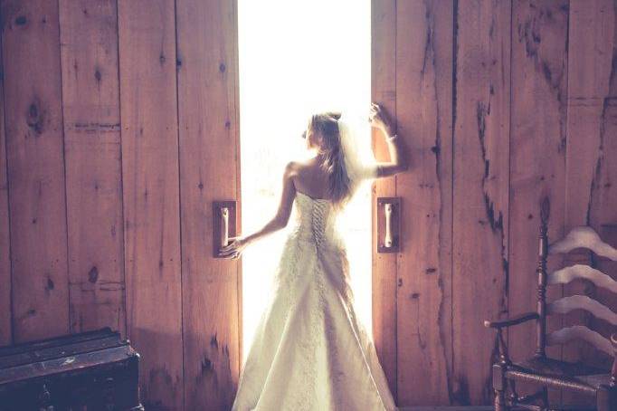 Bride in Barn