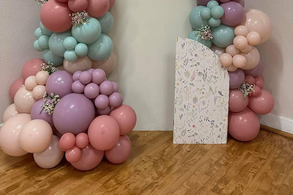 Pastel balloon arrangement