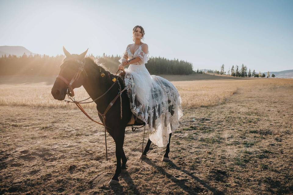 Riding into the sunset