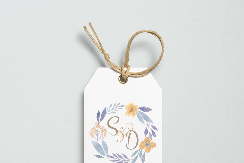 Floral Favour Tag