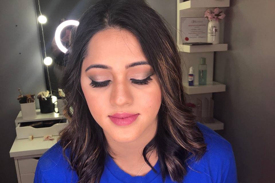 Wedding guest makeup