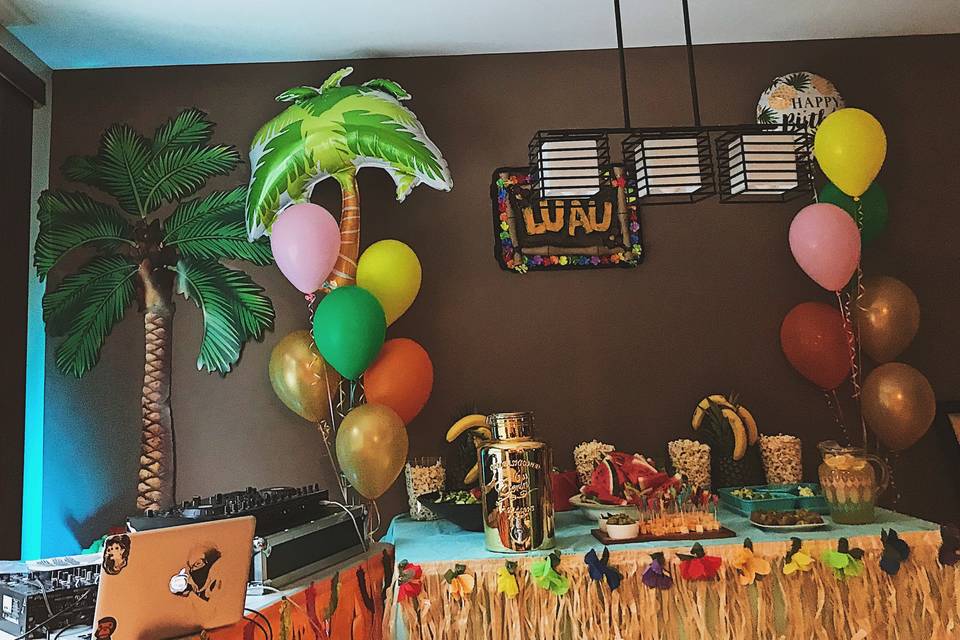 Hawaiian themed sweet 16