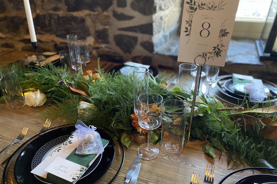 Fall Wedding Table Setting