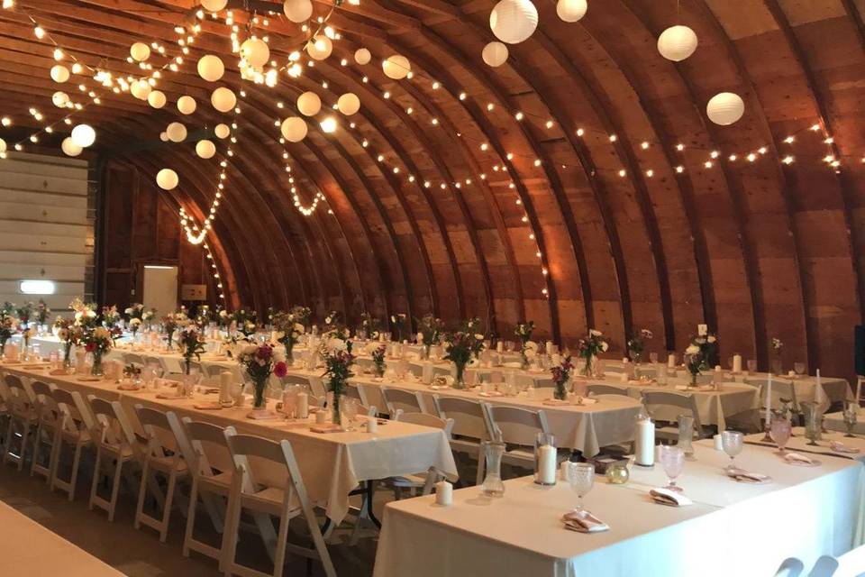 Dining area for a wedding reception