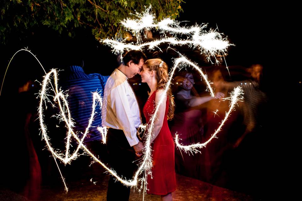 Sparkler portrait