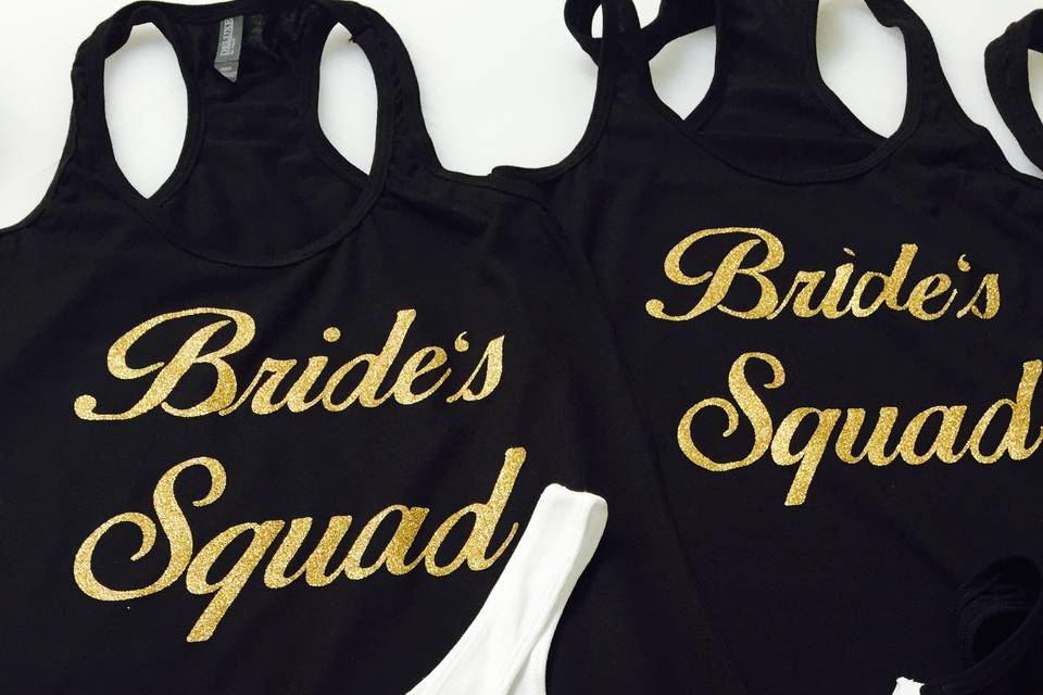 Bridal party custom Tshirts