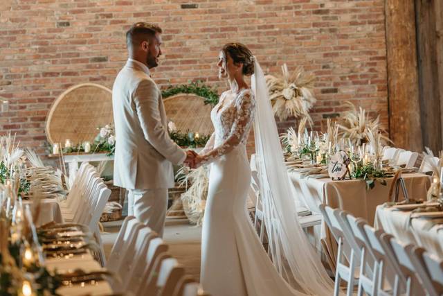 Boho chic wedding reception