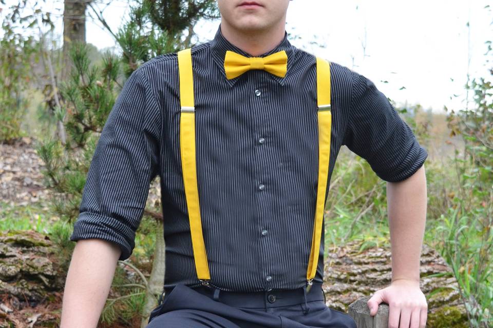 Bow Tie and Suspenders Set