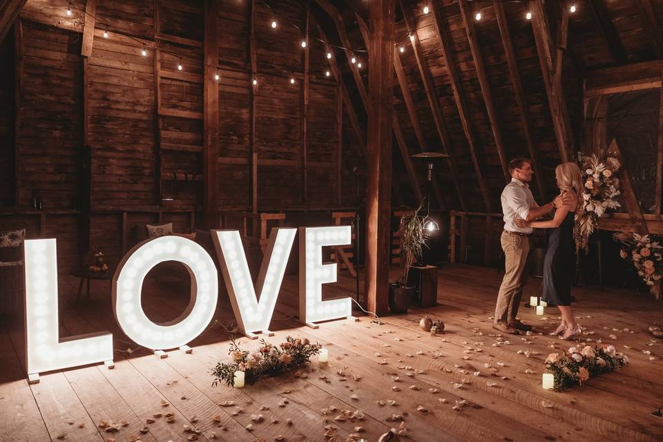 Engagement Love Marquee