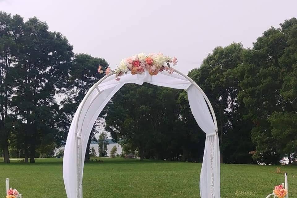 Wrought Iron Gated Arch