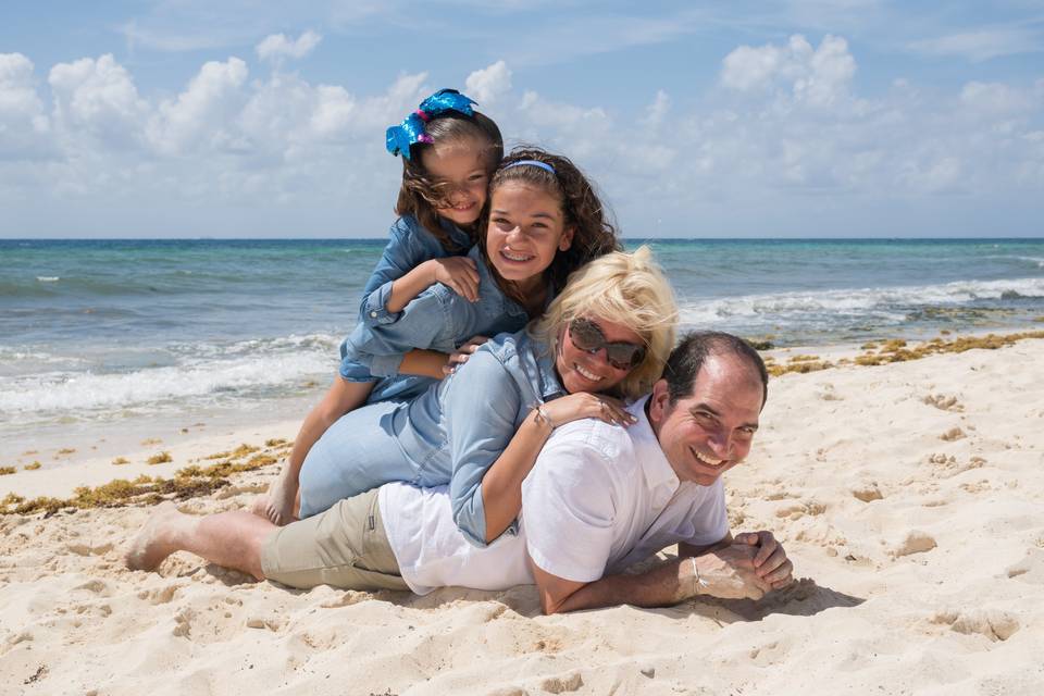 Family in Cancun