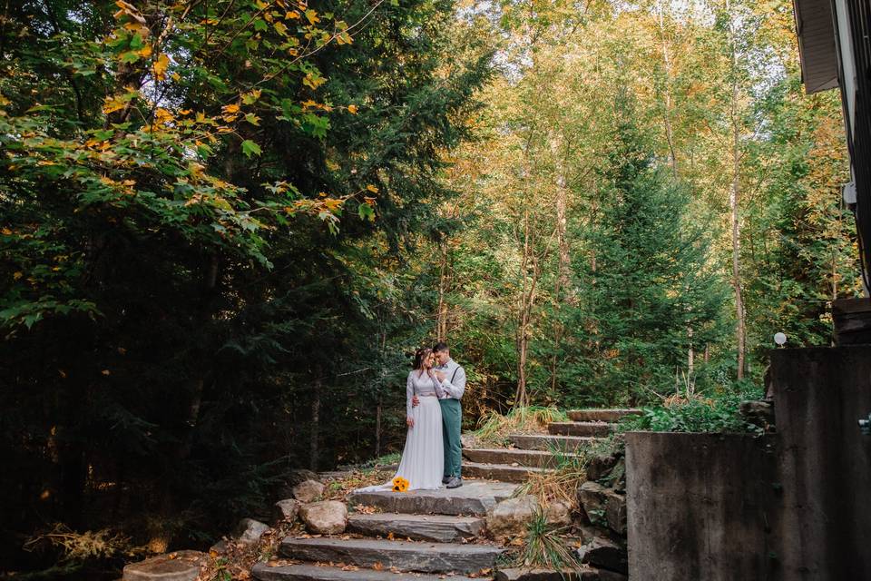 Bride & Groom, Cottage Wedding