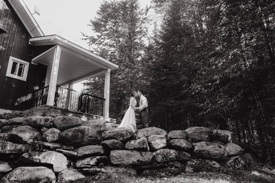 Bride & Groom, Cottage Wedding