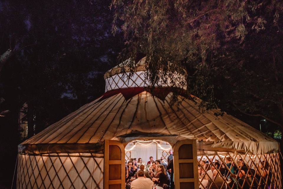 Palace Yurt with lighting