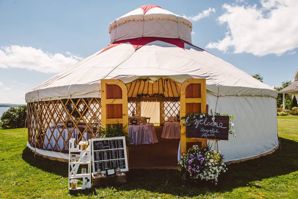 Palace Yurt with wooden doors