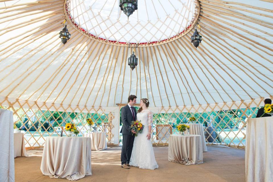 Zipped off walls Palace Yurt