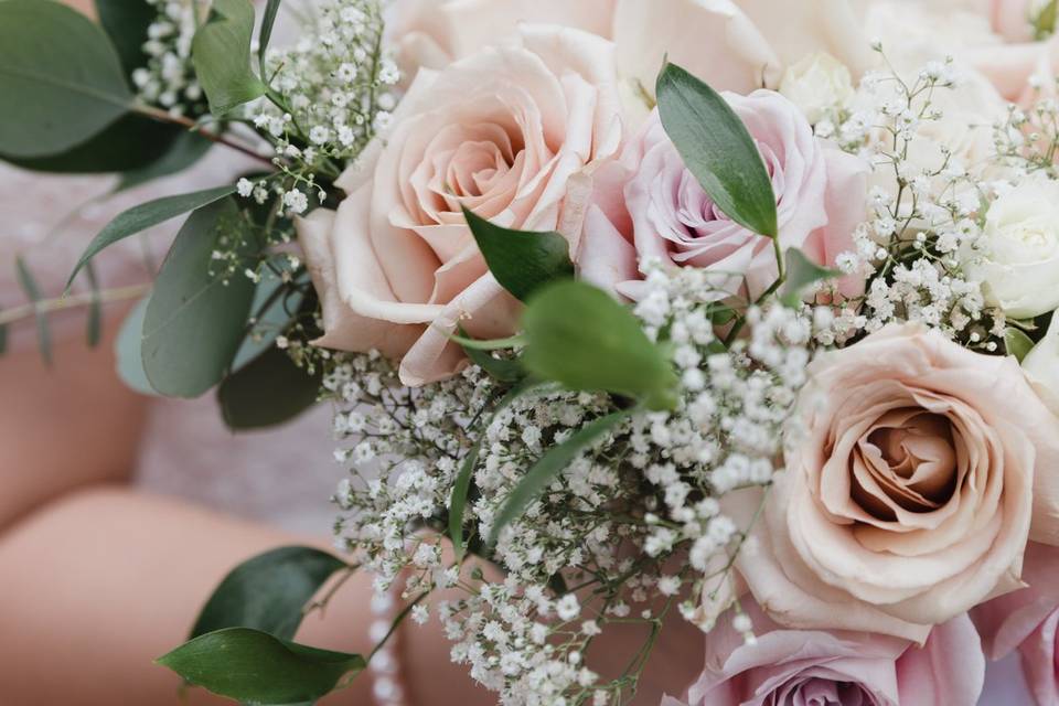 Babies breath bridal bouquet