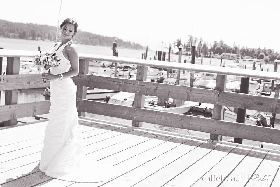 Bride on Dock