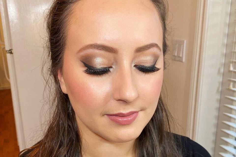 Glam makeup